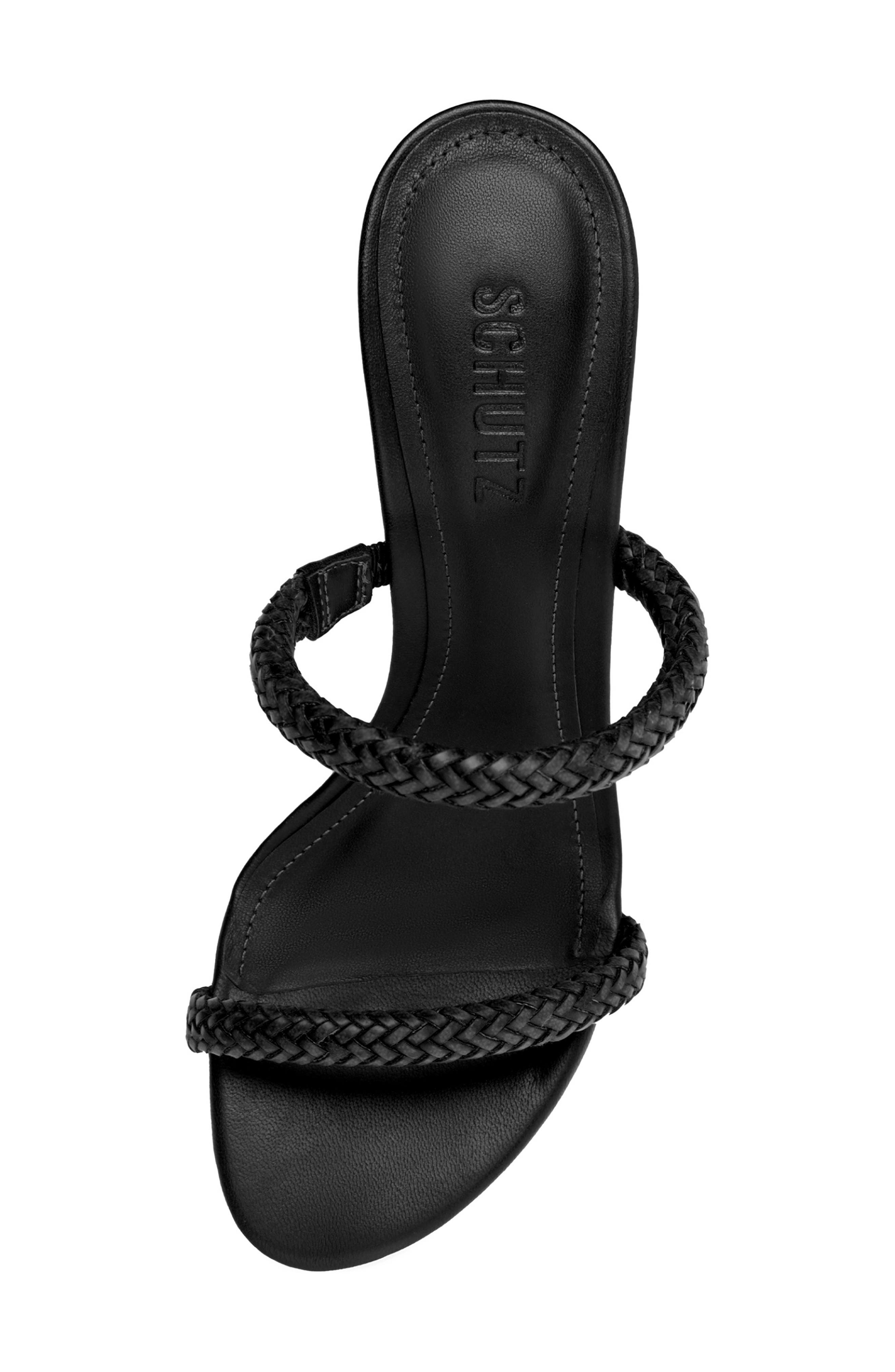 Schutz Taliah Woven Strap Slide Sandal, Alternate, color, 