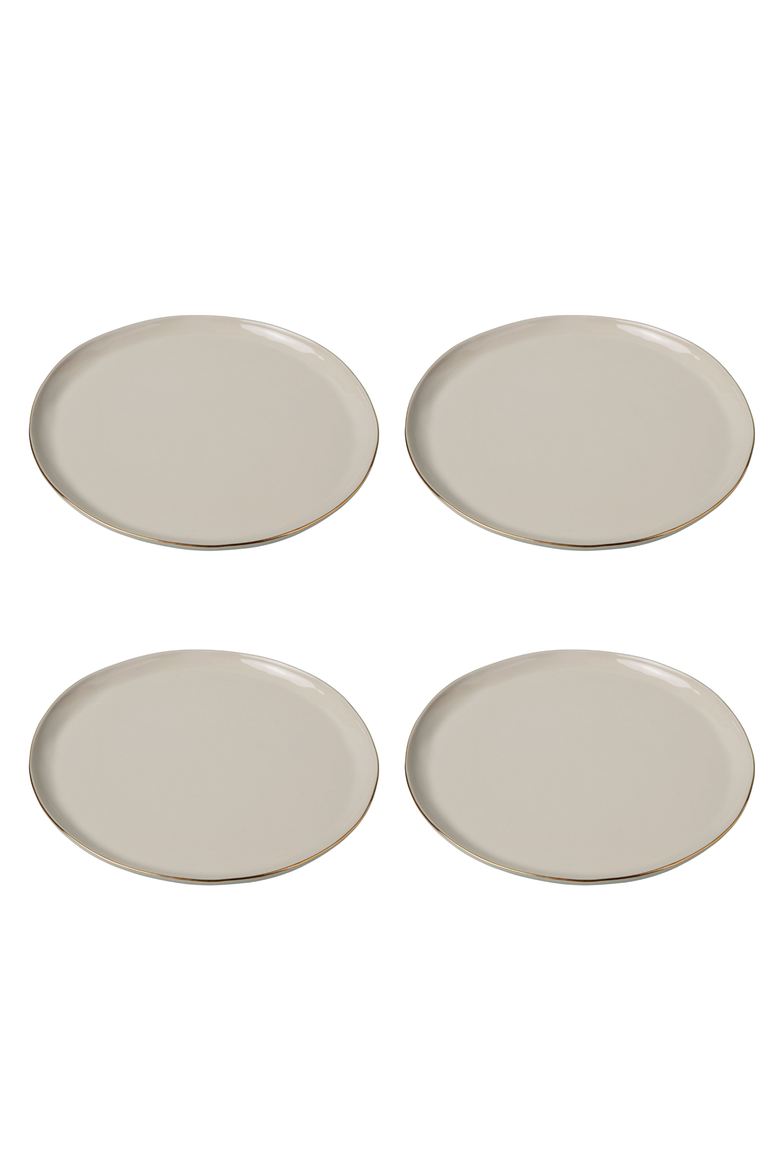 24k Gold Tam Stoneware Dinner Plate - Set of 4, Main, color, Pearl