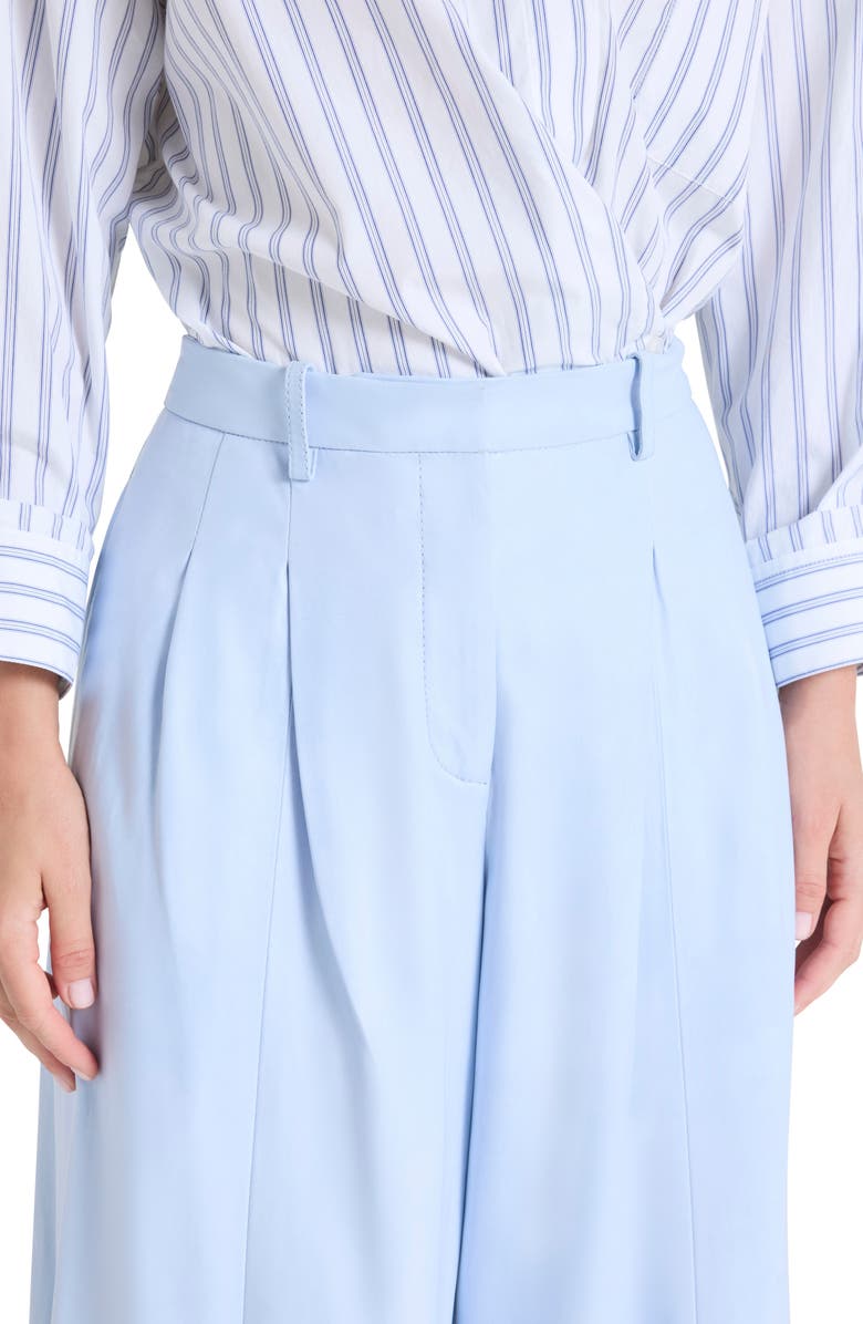 TWP Avery Wide Leg Leather Pants, Alternate, color, Kentucky Blue