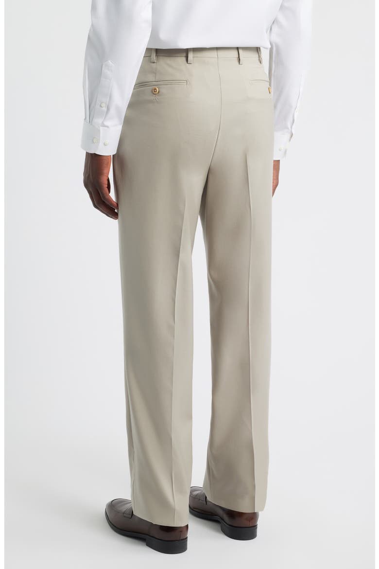 Bennett Straight Leg Pleated Dress Pants, Alternate, color, DARK BEIGE 2