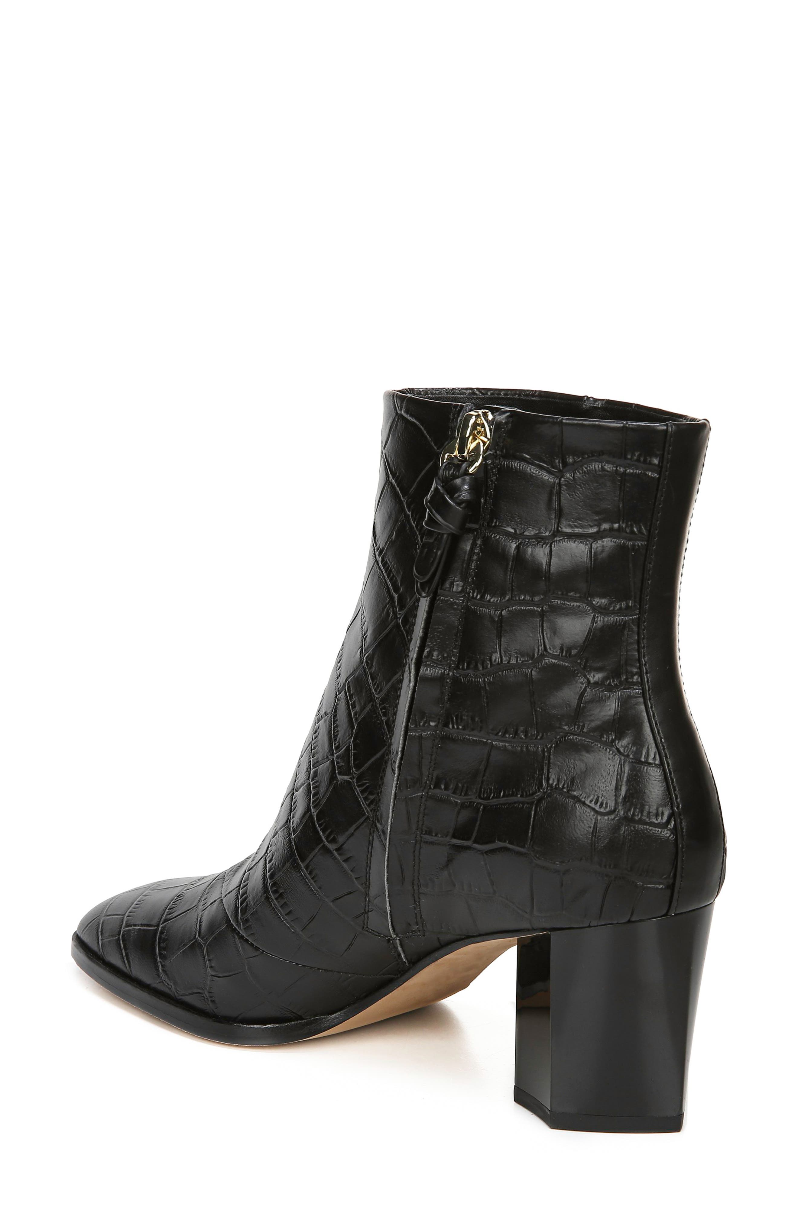 Diane von Furstenberg Thelma Croc Embossed Bootie, Alternate, color, 