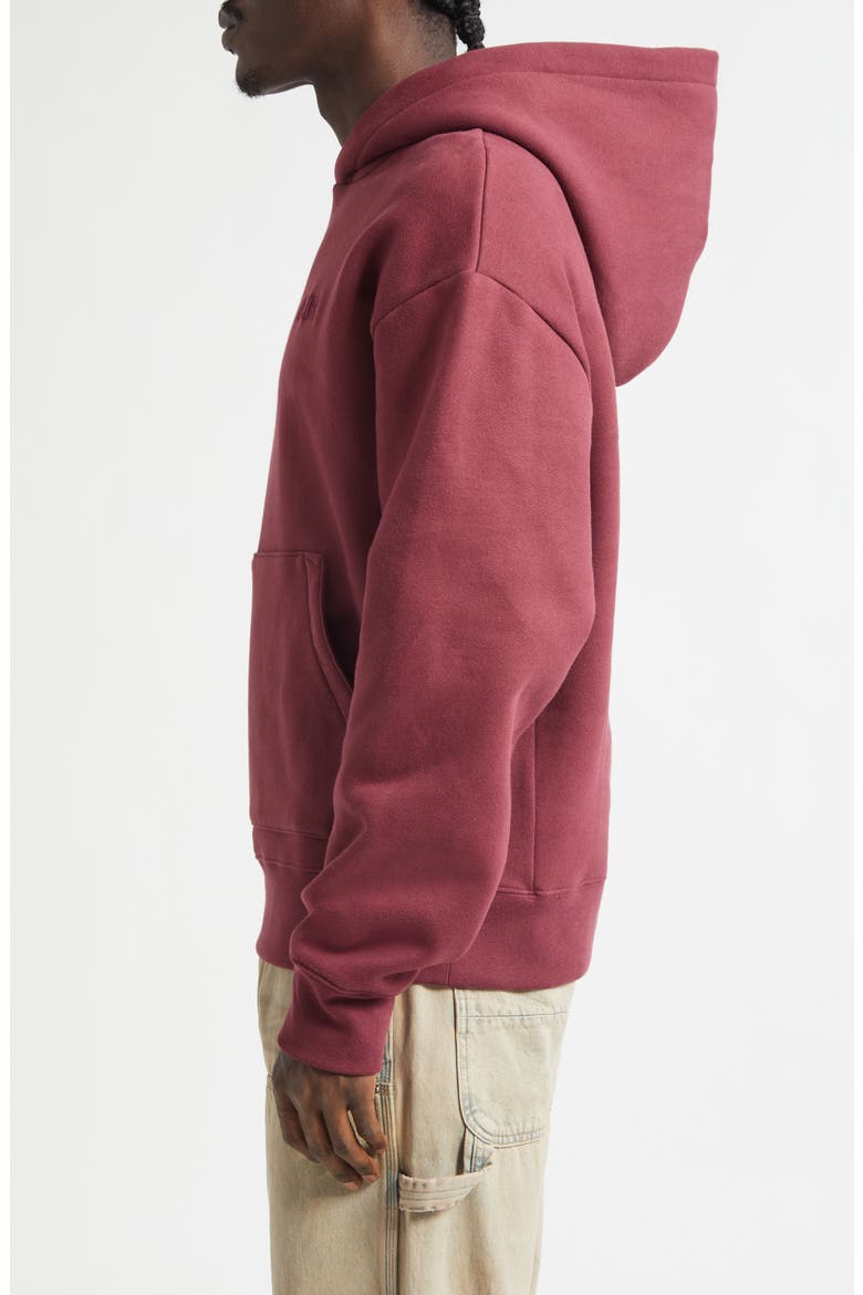 Oversize Logo Embroidered Hoodie, Alternate, color, AGED PORT
