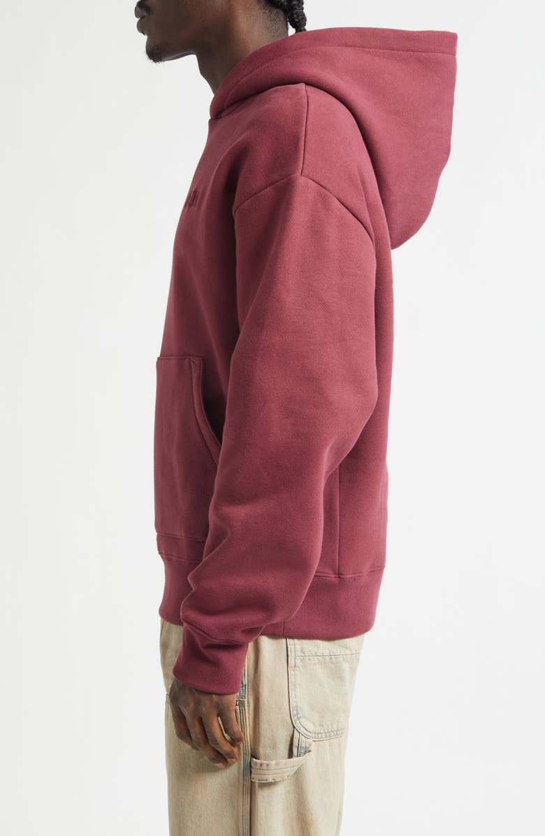 AMIRI Oversize Logo Embroidered Hoodie, Alternate, color, Aged Port