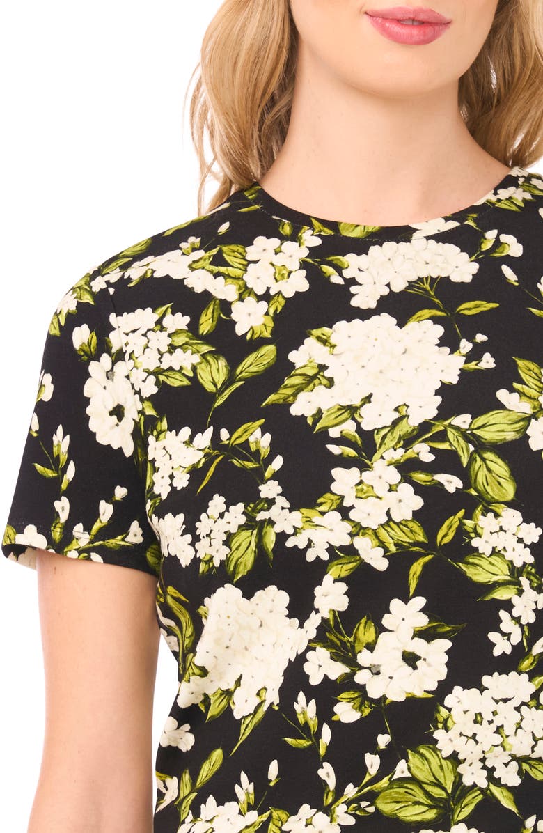 Ted Baker Willow Floral Jersey T-Shirt, Alternate, color, Rich Black