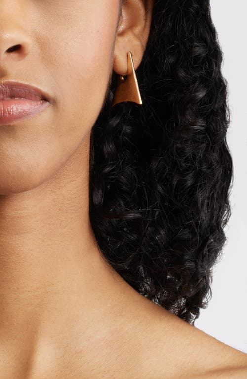 Open Edit Curved Triangle Hoop Earrings