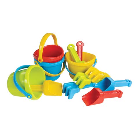 4" Mini Sand Bucket Set - 12 Pieces