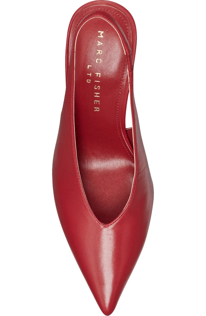 Marc Fisher LTD Esther Slingback Pointed Toe Pump, Alternate, color, Medium Red
