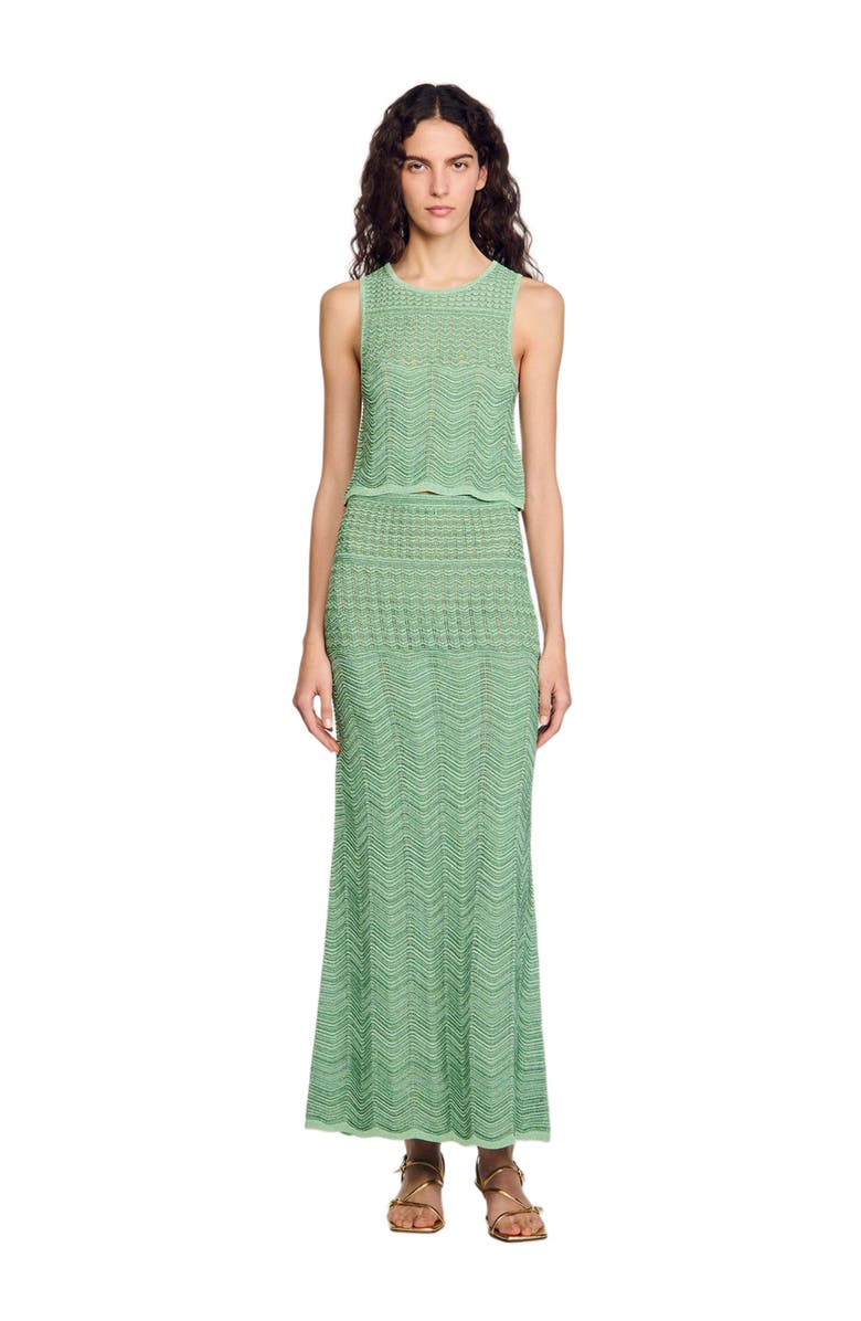 SANDRO Decorative knit top, Alternate, color, 