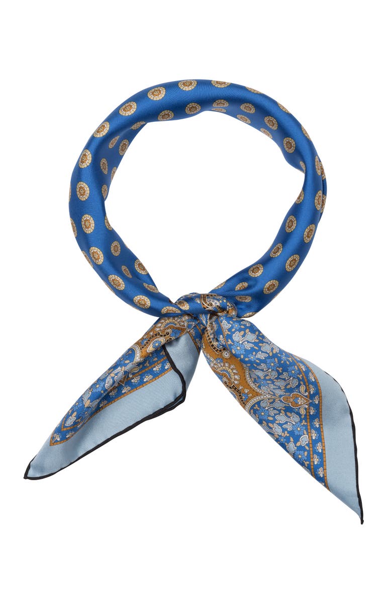 Elizabetta Filippo - Hand Rolled Silk Neckerchief for Men, Alternate, color, Azure