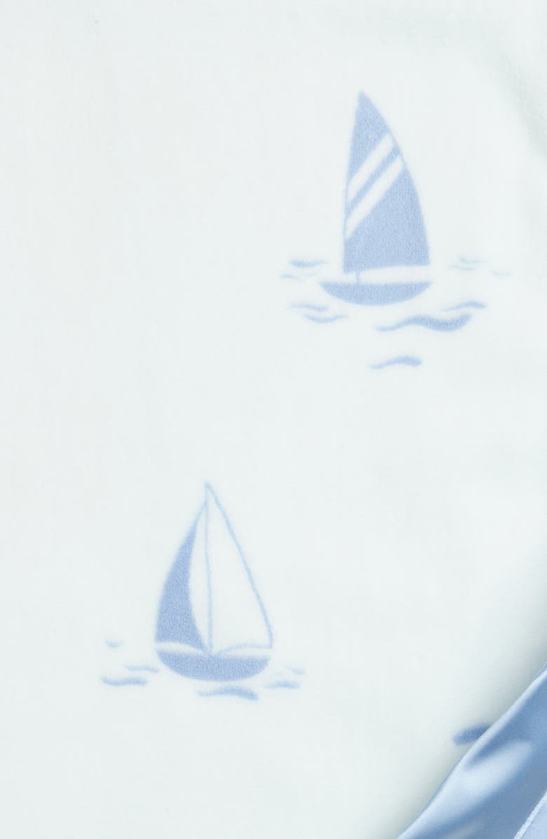 Nordstrom Baby Print Plush Blanket, Alternate, color, Blue Wander Sailboats