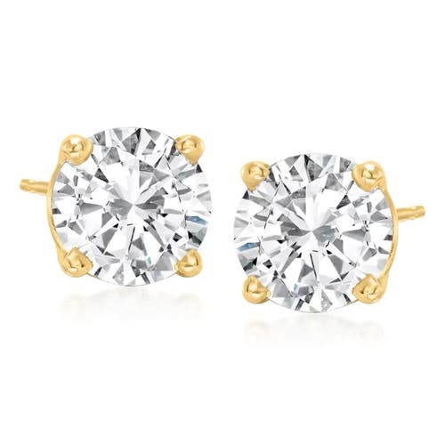 Anna Zuckerman Just Like Diamonds Only Better Studs 4 Carats In Yellow Gold