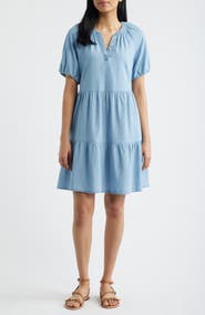 beachlunchlounge Kendra Tiered Cotton Dress