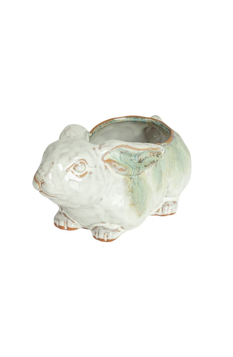 Storied Home Rabbit Planter, Main, color, White