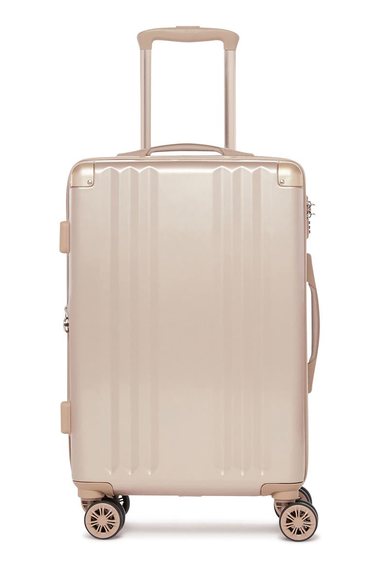 Ambeur 22-Inch Rolling Spinner Carry-On, Main, color, GOLD