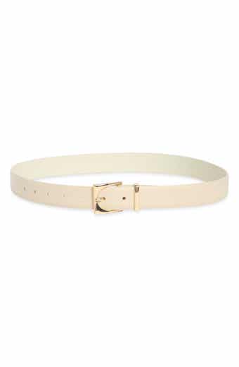 Square Buckle Leather Belt