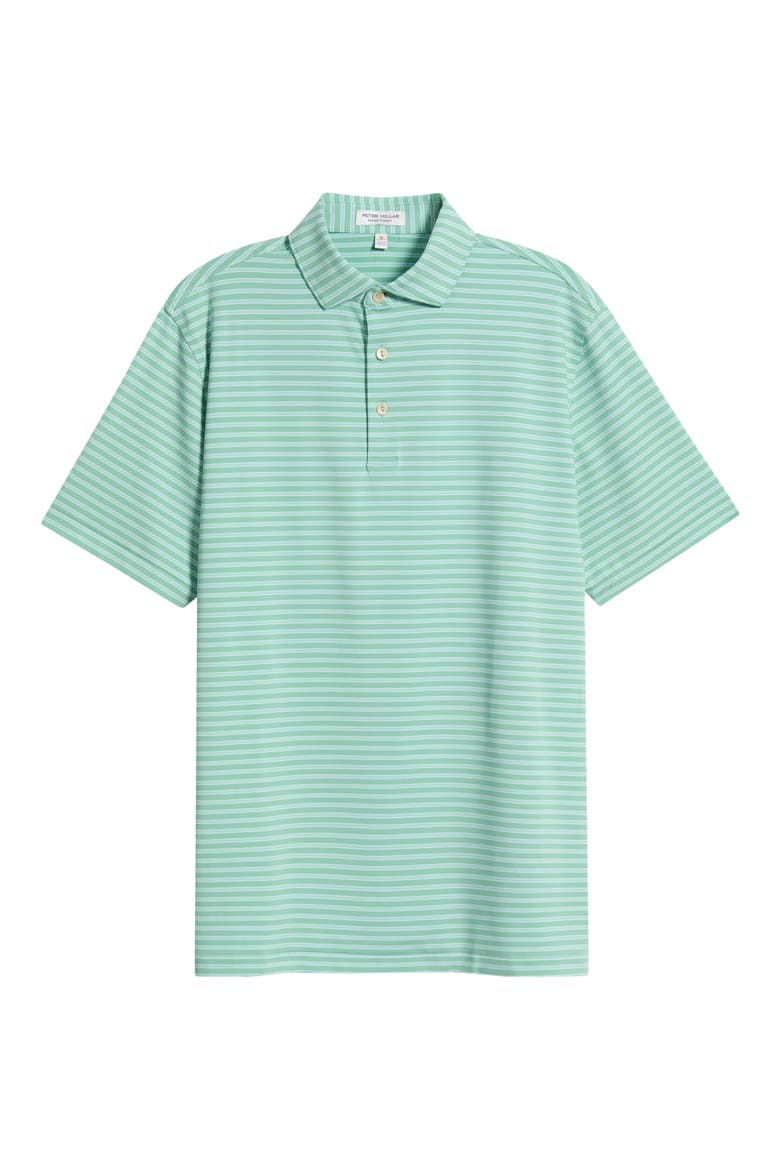 Rawline Stripe Summer Comfort Perfomance Jersey Polo, Main, color, FRESH MINT