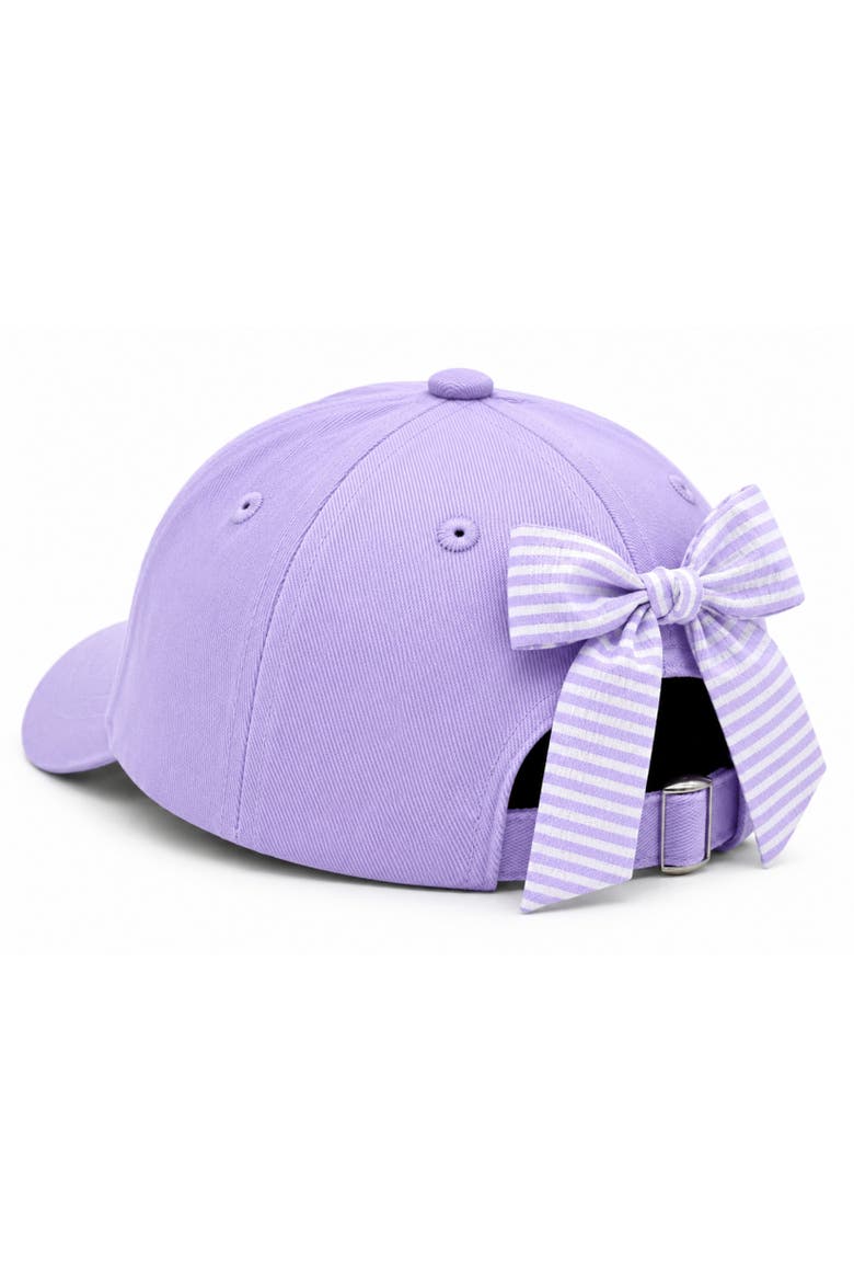 Game Day Bow Baseball Hat, Alternate, color, Lavender