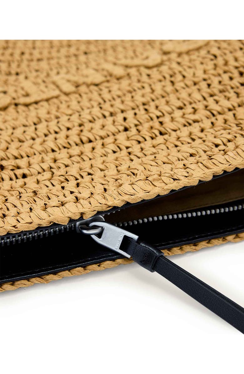 AllSaints Large Bettina Woven Clutch, Alternate, color, Biscuit Brown