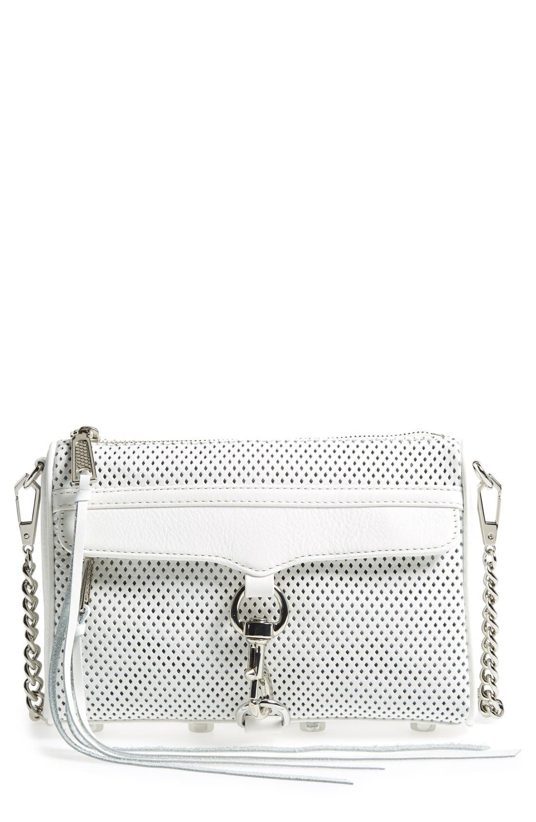 Mini MAC Convertible Crossbody Bag, Main, color, WHITE/ SILVER