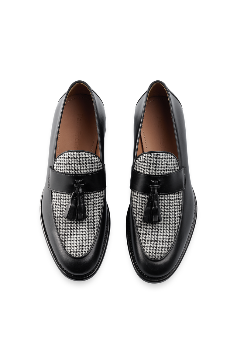 Paul Fredrick Dylan Tassel Loafer, Alternate, color, Grey/Black