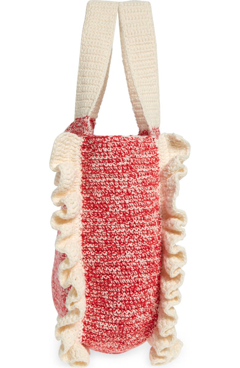 Ganni Organic Cotton Crochet Tote, Alternate, color,