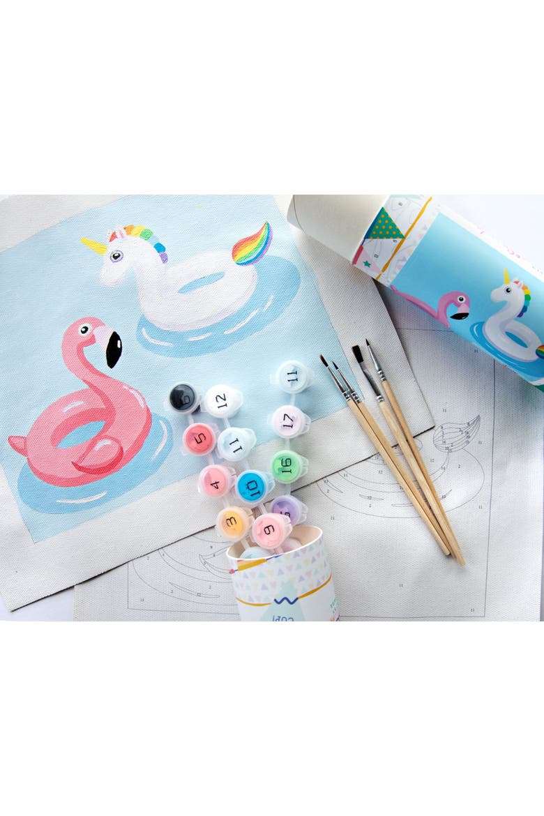 Floating Fun Paint-by-Numbers Kit, Alternate, color, Pink Flamingo