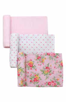 Little Me 3-Pack Cotton Muslin Swaddle Blankets