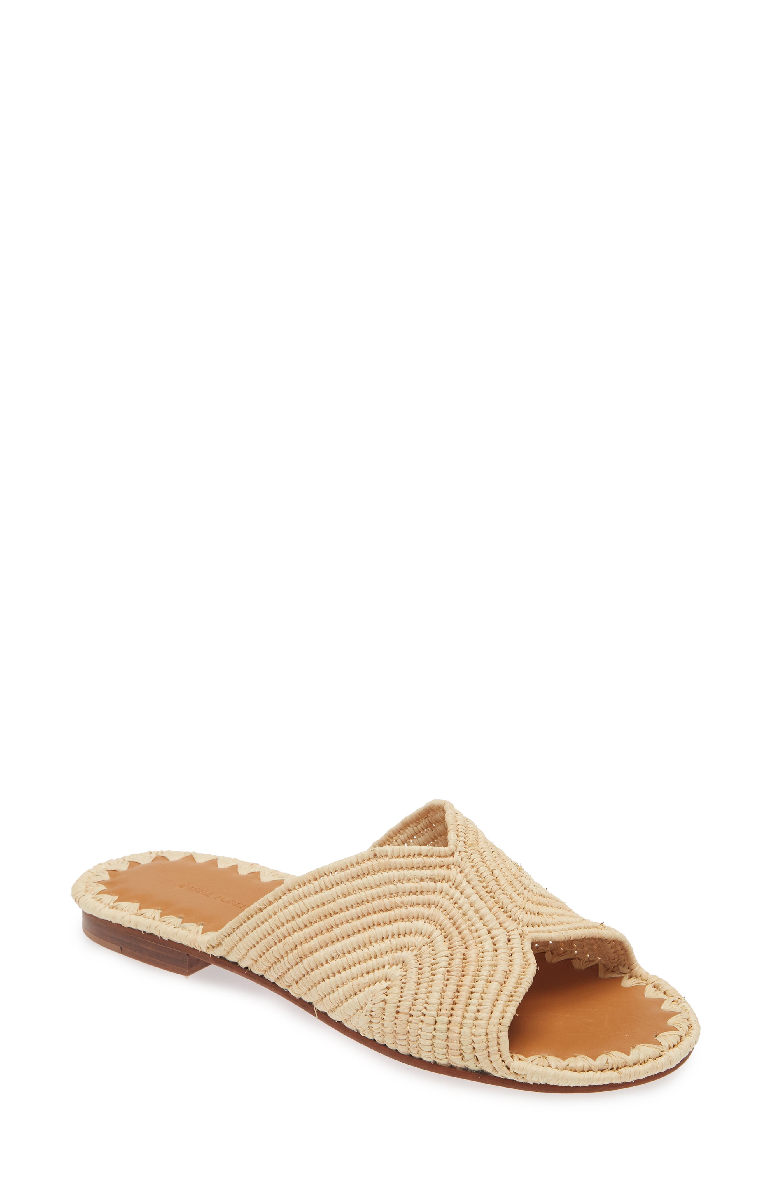 Carrie Forbes Salon Raffia Sandal, Main, color, Natural