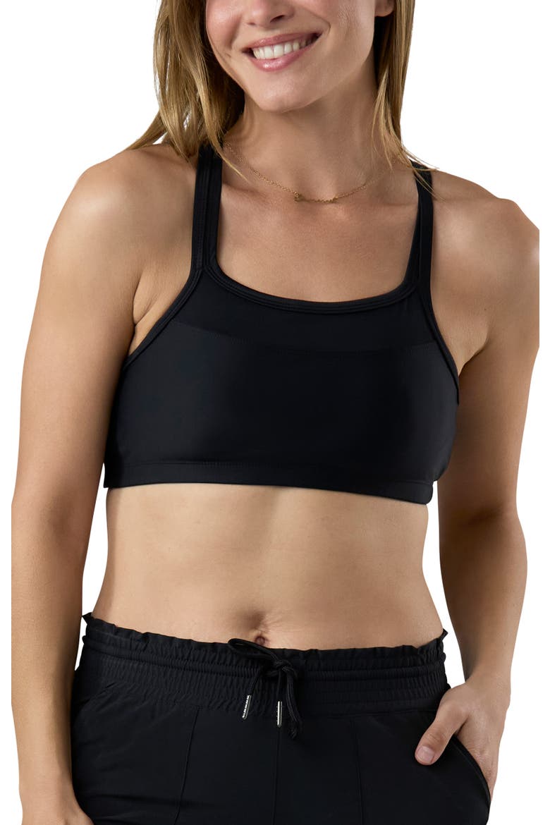 Crisscross Swim Bra, Main, color, Black