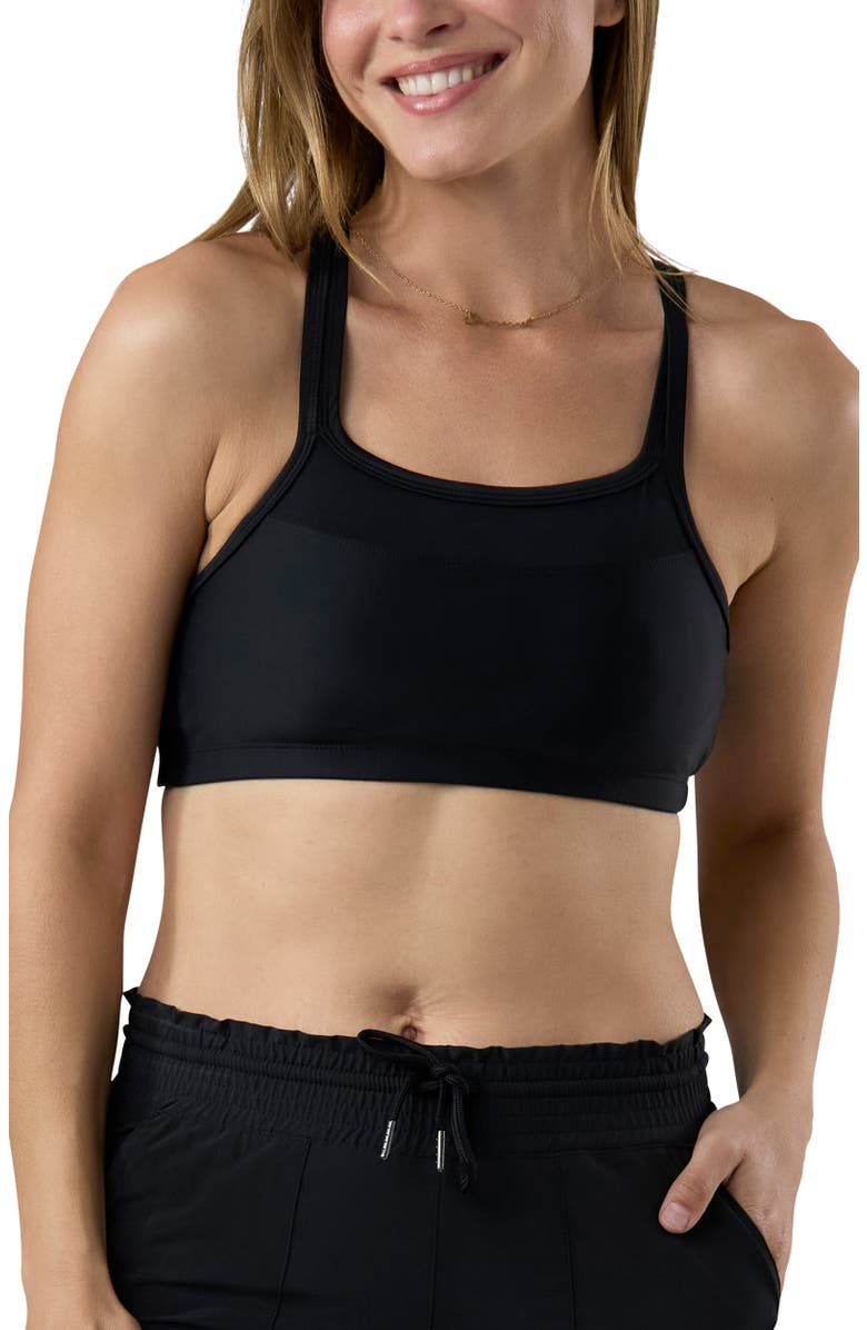 UV Skinz Crisscross Swim Bra, Main, color, Black