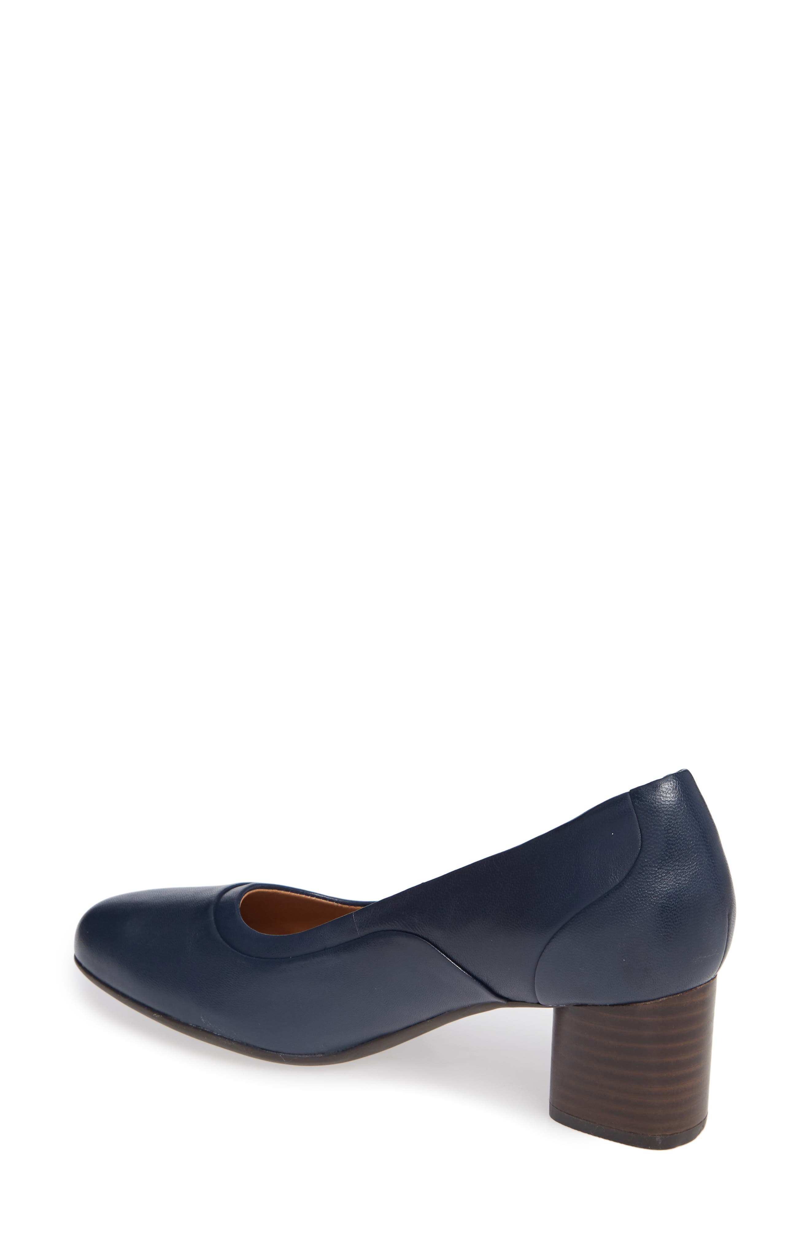 Un Cosmo Step Pump, Alternate, color, NAVY LEATHER