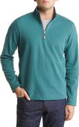 Johnston & Murphy Reversible Cotton Blend Quarter Zip Pullover