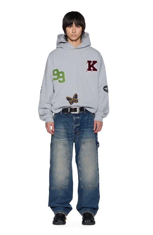 Ksubi The Patched Ekcess Oversized Fit Hoodie In Gray
