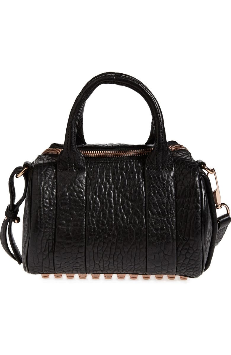 Alexander Wang 'Mini Rockie - Rose Gold' Leather Crossbody Satchel, Main, color,