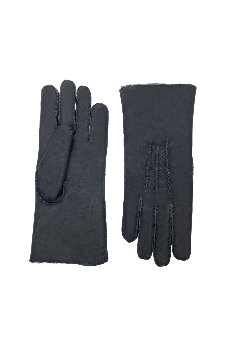 Agnelle Arnaud Shearling Glove, Main, color, Noir