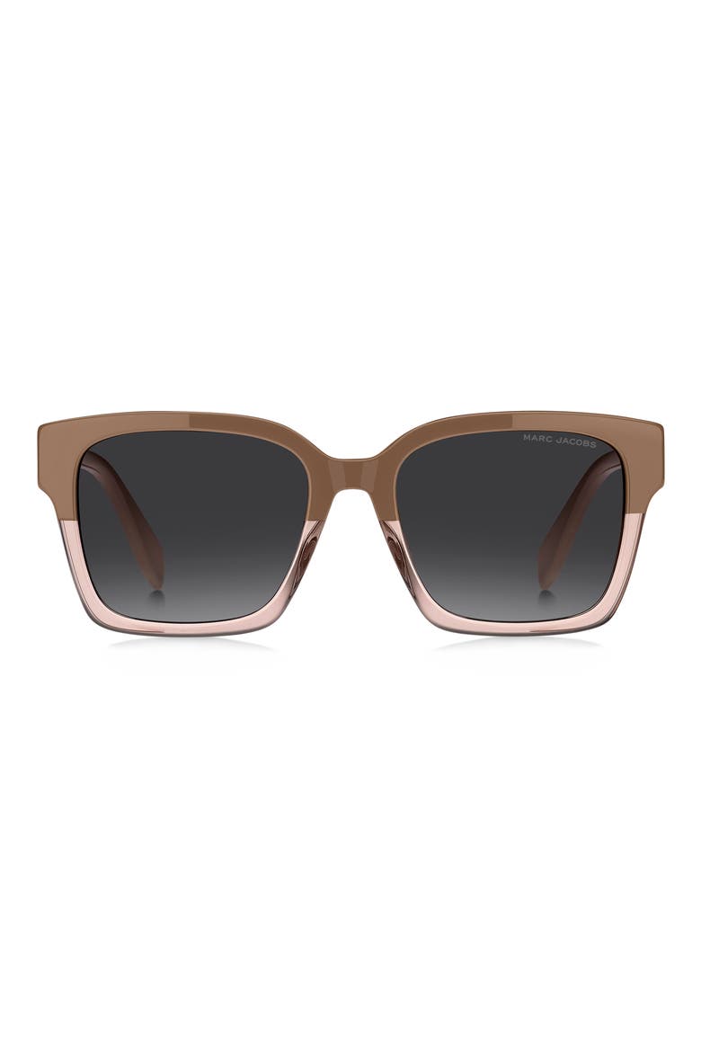 53mm Gradient Square Sunglasses, Main, color, BEIGE