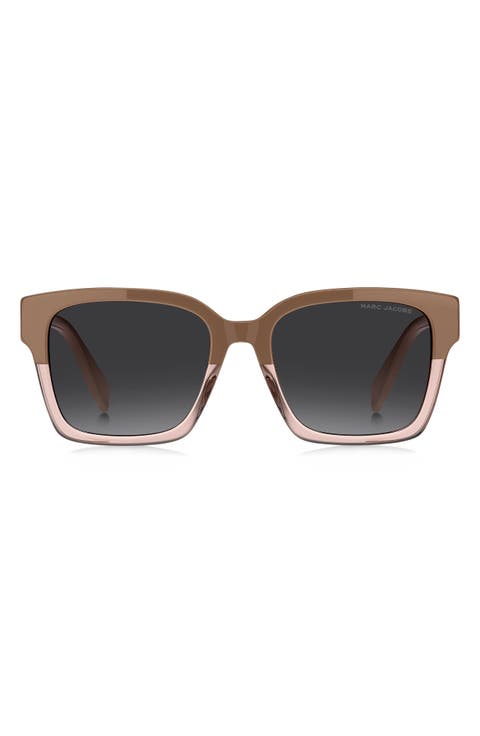 53mm Gradient Square Sunglasses