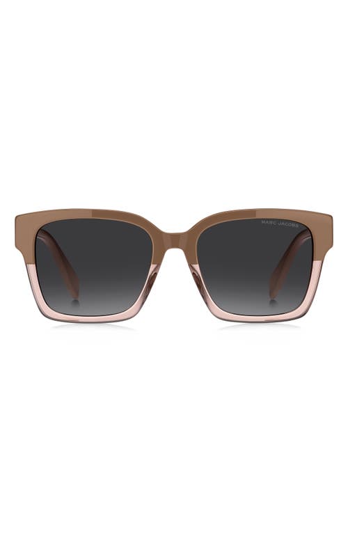 Marc Jacobs 53mm Gradient Square Sunglasses In Brown