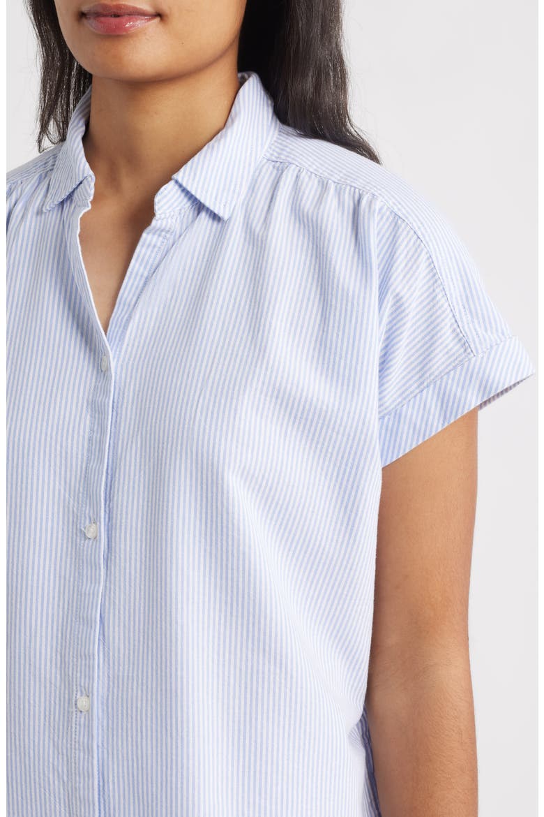Jamie Stripe Short Sleeve Cotton Shirt, Alternate, color, STUDIO BLUE