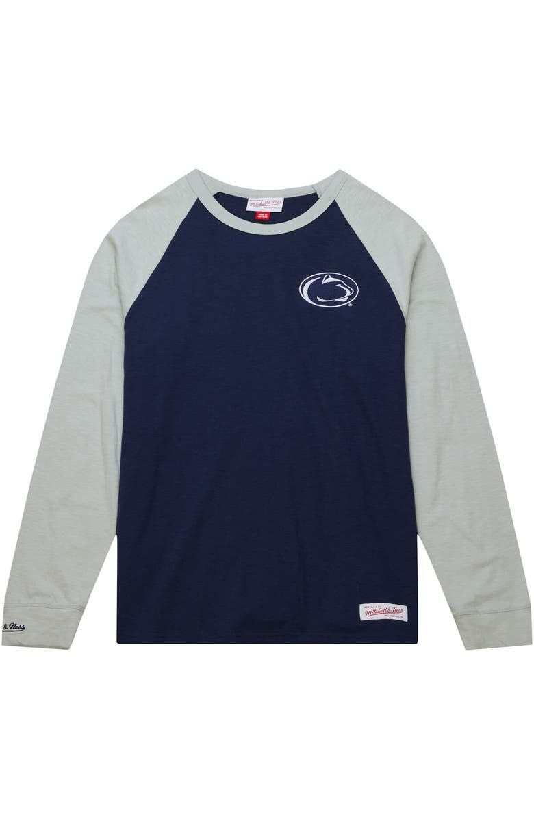 Mitchell & Ness Men's Mitchell & Ness Navy Penn State Nittany Lions Legendary Slub Raglan Long Sleeve T-Shirt, Alternate, color, 