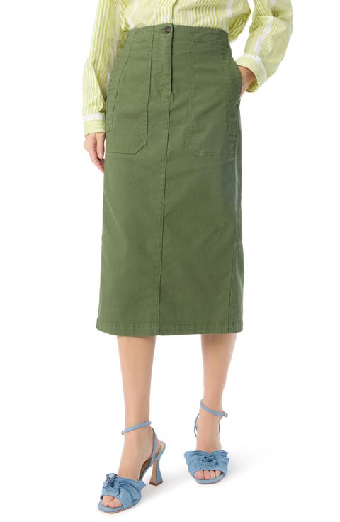 Alma Stretch Cotton Utility Skirt