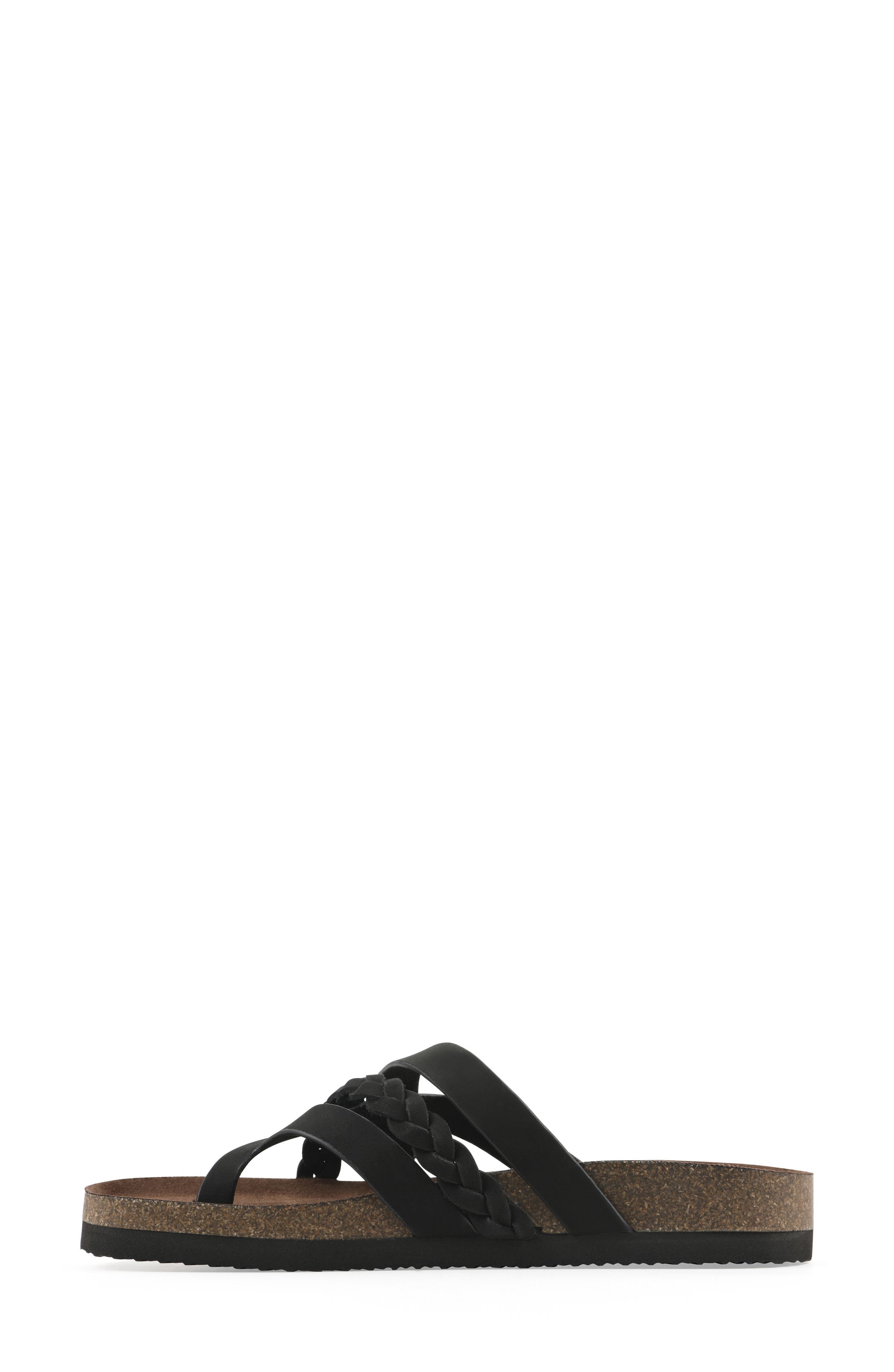 White Mountain Footwear Halogen Slide Sandal, Alternate, color, Black/ Nubuck