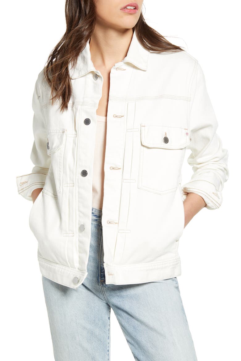 Omaha Denim Jacket, Main, color, MODERNE WHITE