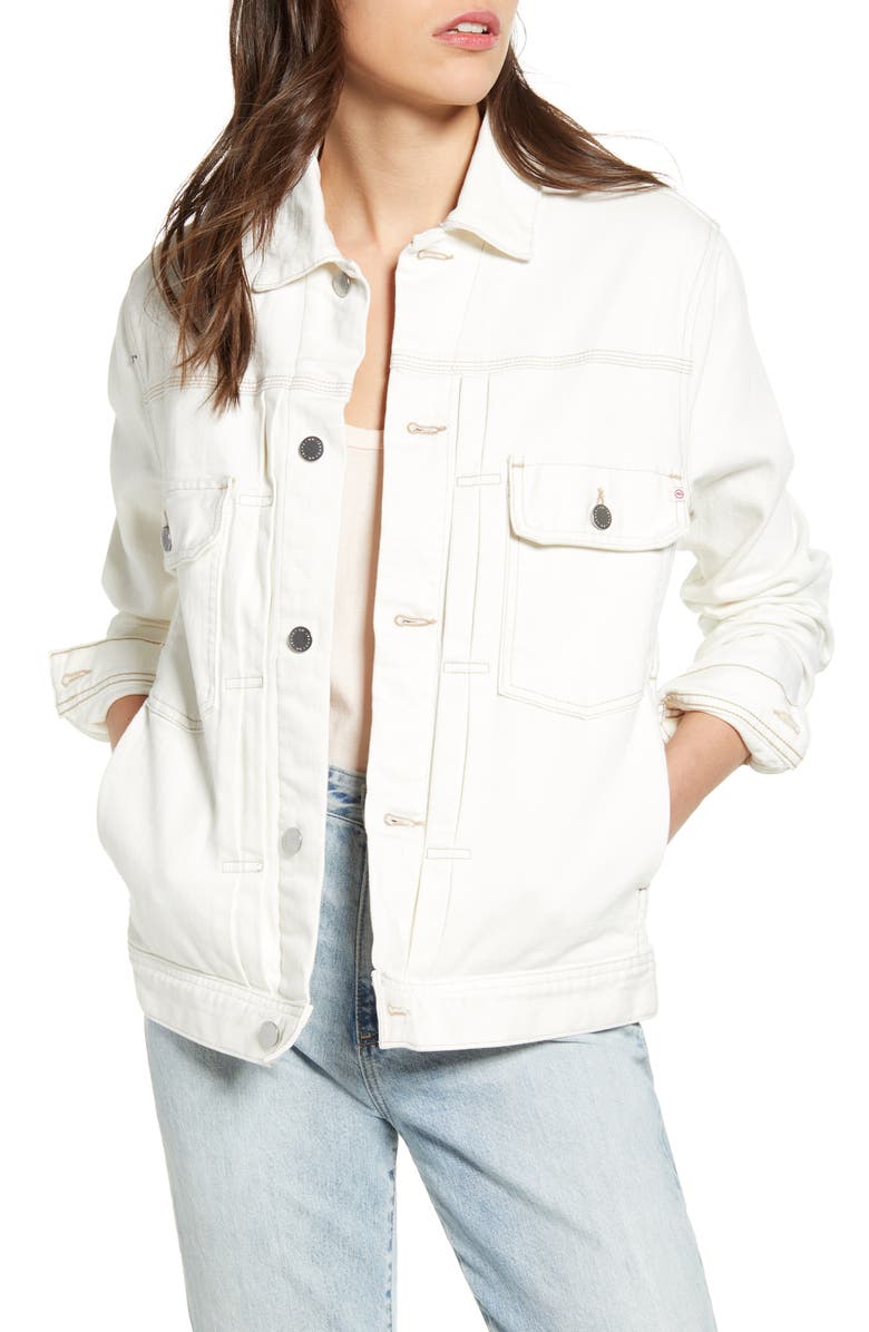 AG Omaha Denim Jacket, Main, color, Moderne White