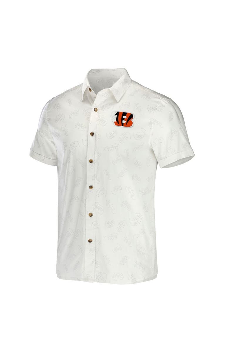 NFL X DARIUS RUCKER Men's NFL x Darius Rucker Collection by Fanatics White Cincinnati Bengals Woven Button-Up T-Shirt, Alternate, color, White