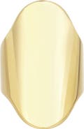 Adornia 18k Gold Plated Oval Wide Band Ring