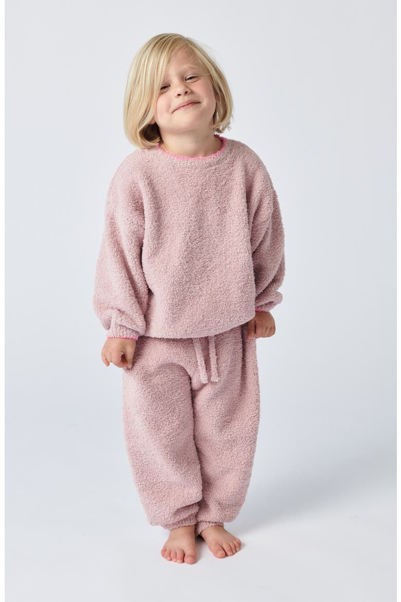 High Pile Fleece Recycled Polyester Sweater, Alternate, color, ASH ROSE