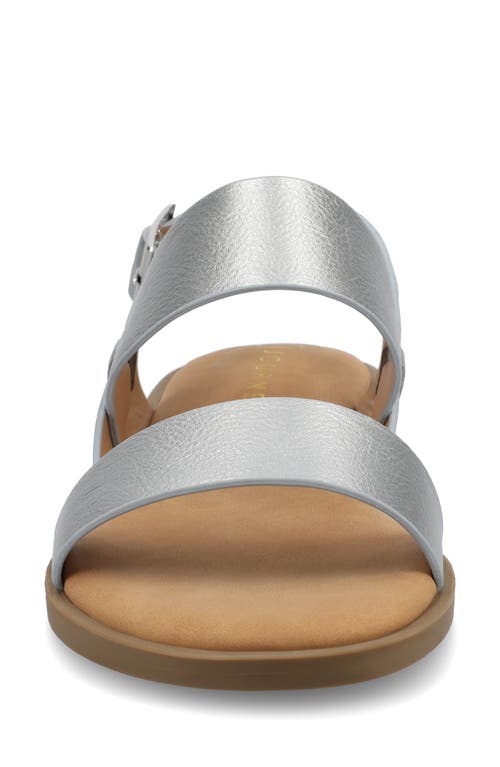 Journee Collection Lavine Slingback Sandal In Silver