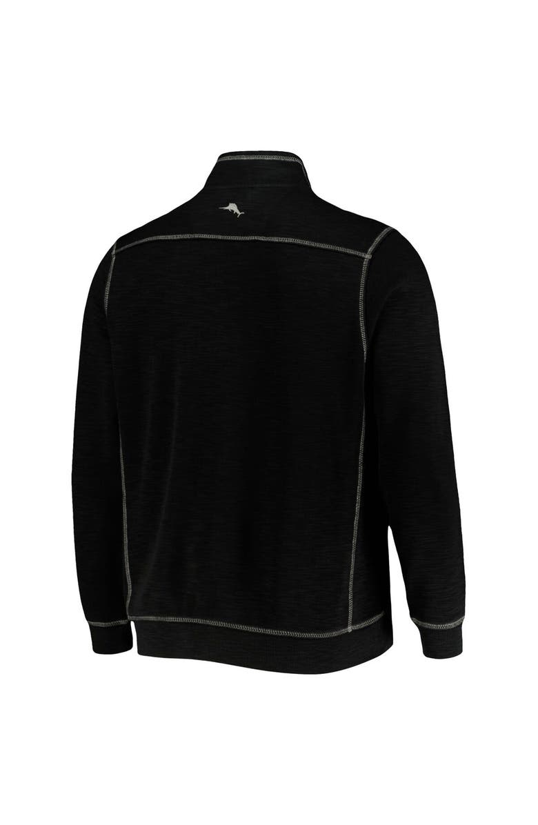 Tommy Bahama Men's Tommy Bahama Black Iowa Hawkeyes Sport Tobago Bay Tri-Blend Mock Neck Half-Zip Jacket, Alternate, color, 