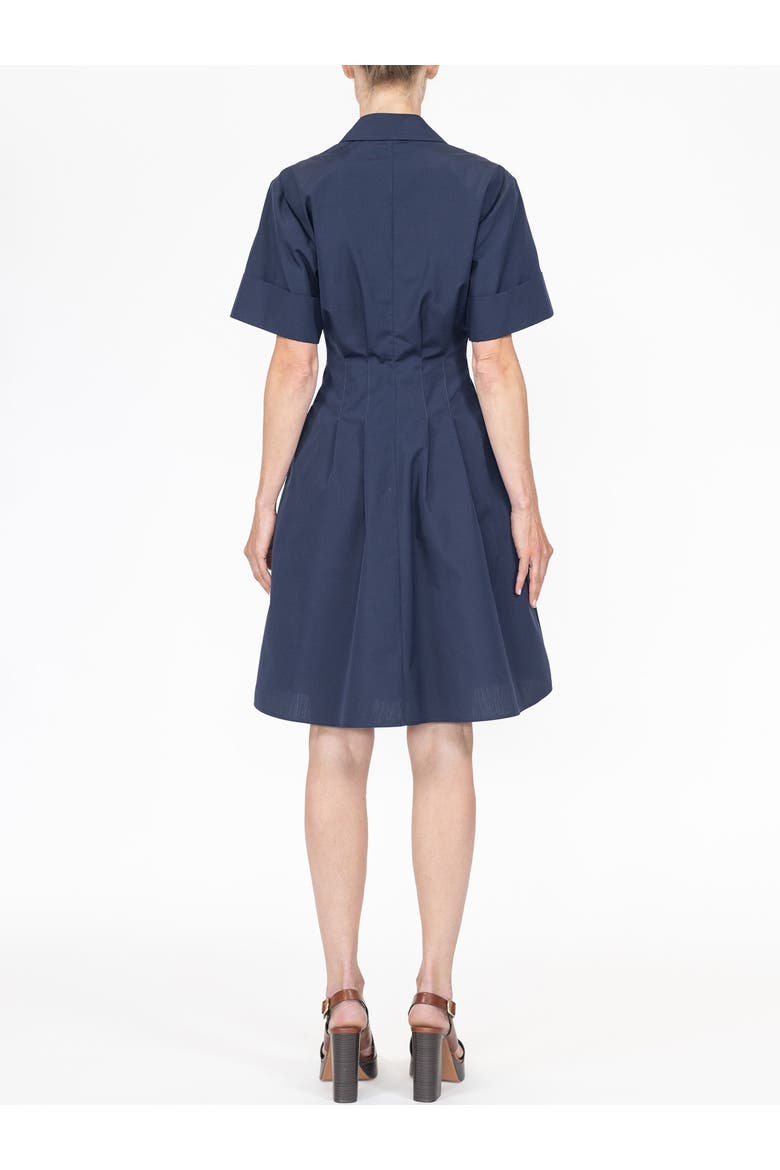 Bergamo Fit and flare shirt dress, Alternate, color, Navy
